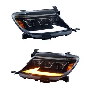 Set de Faros Delanteros Toyota Hilux Vigo 2012-14 / Tri-LED